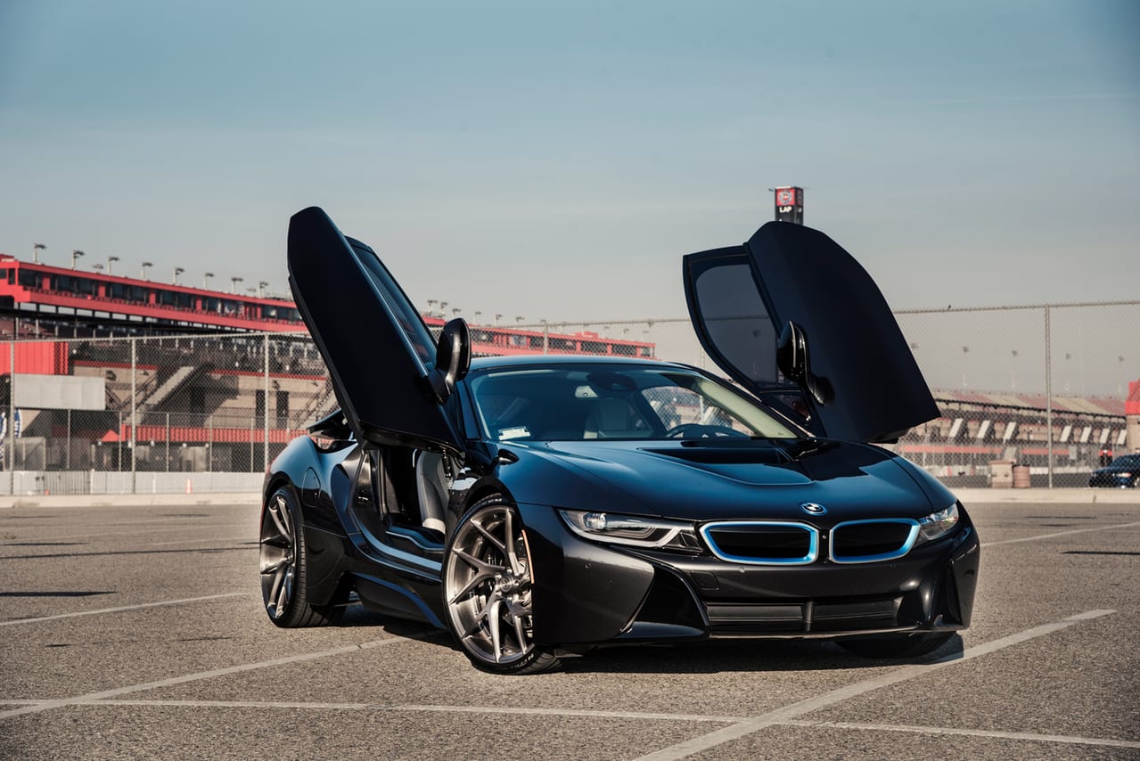 BMW i8 on Savini SV67D in Brushed Double Dark Tint