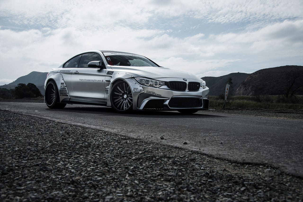 BMW M4 LBWK on Savini SV61XC in Matte Black with Machined Accents