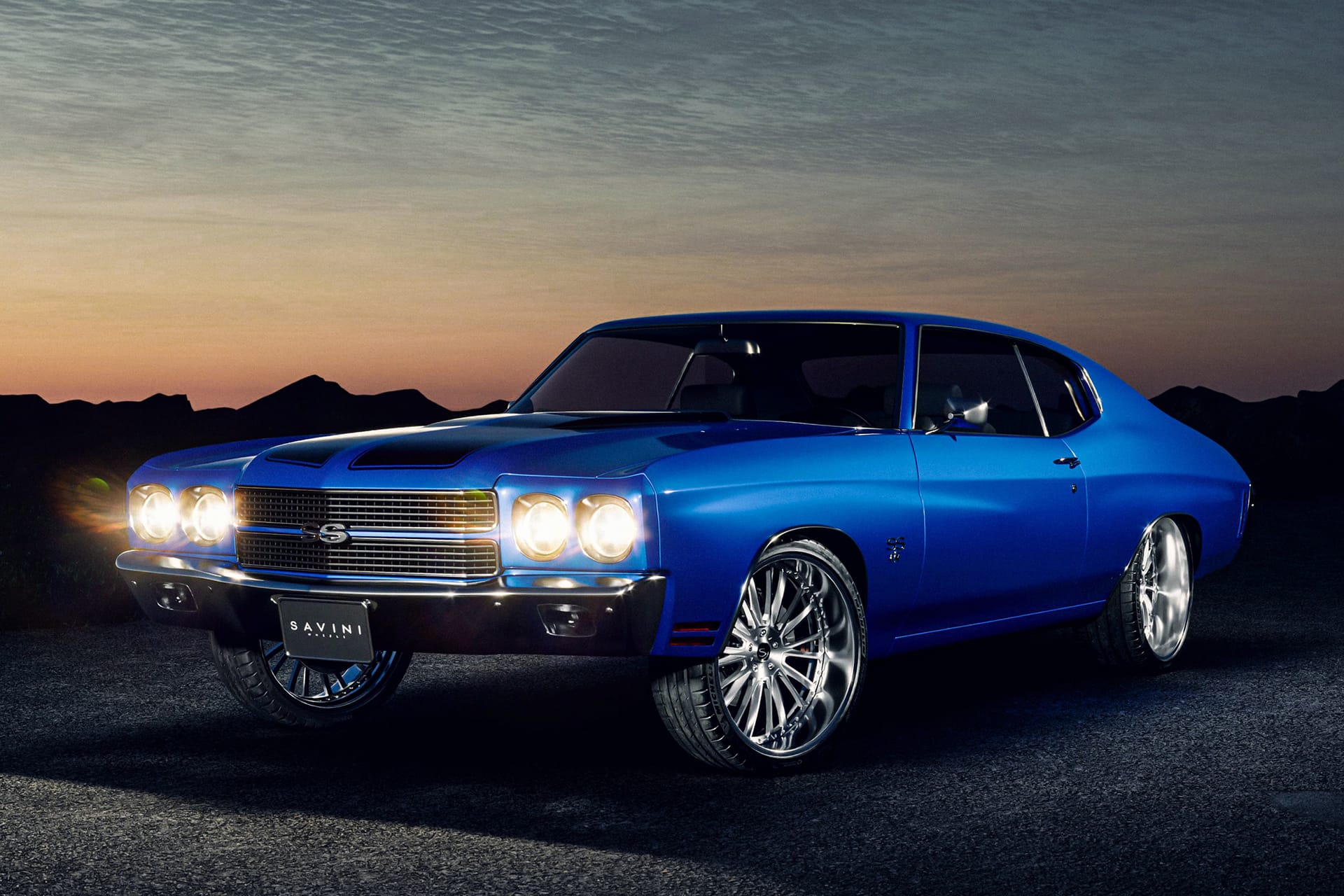 CHEVY CHEVELLE on Savini forged wheels