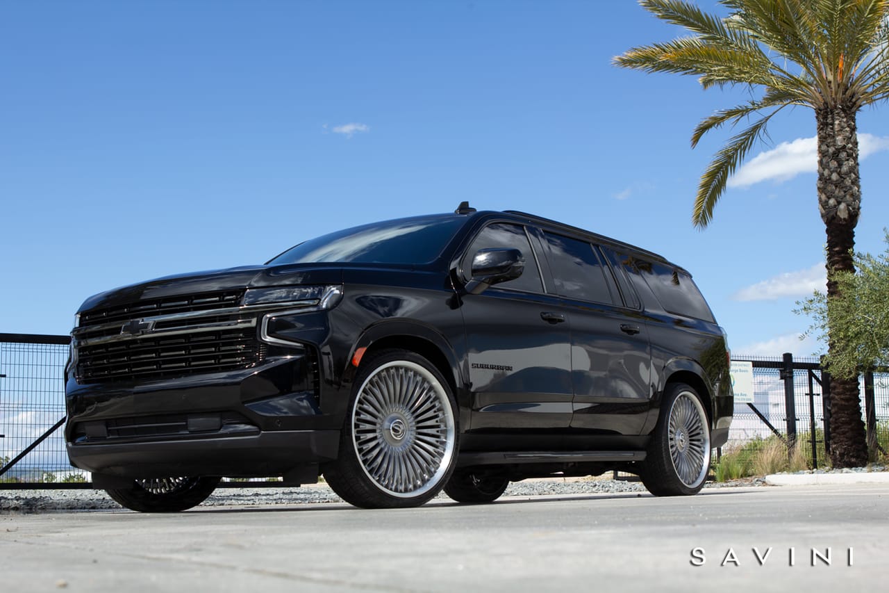 CHEVY SUBURBAN on Savini forged wheels