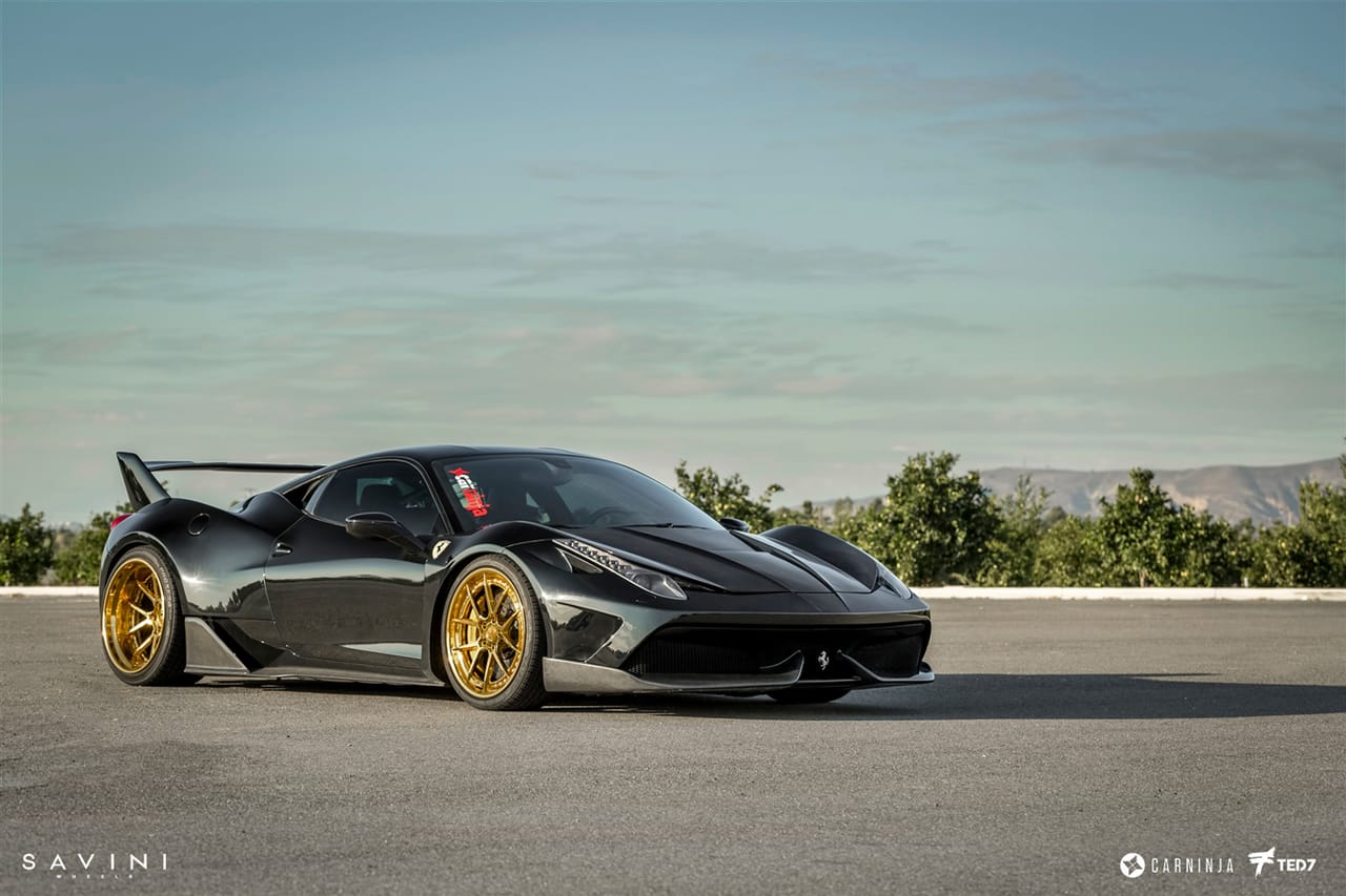 FERRARI 458 on Savini BM14L forged wheels
