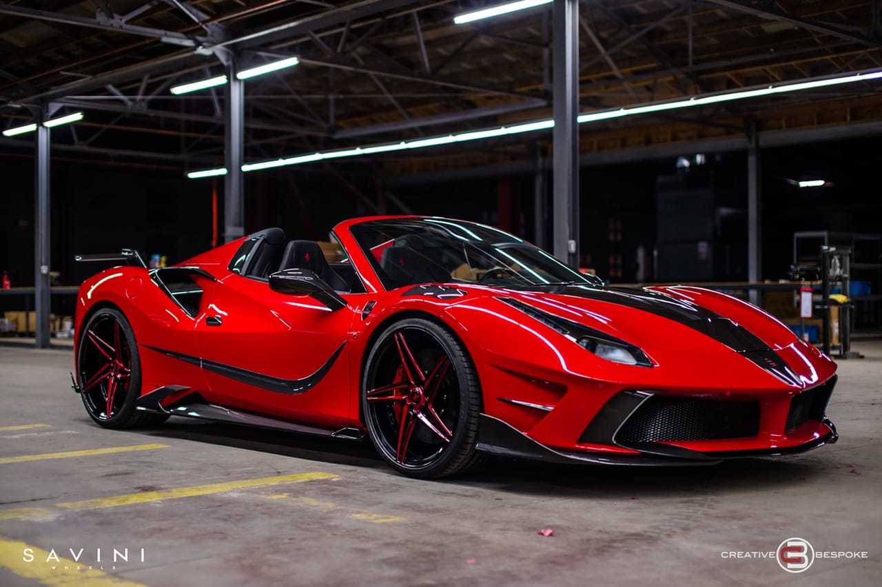 FERRARI 488 SPIDER on Savini forged wheels