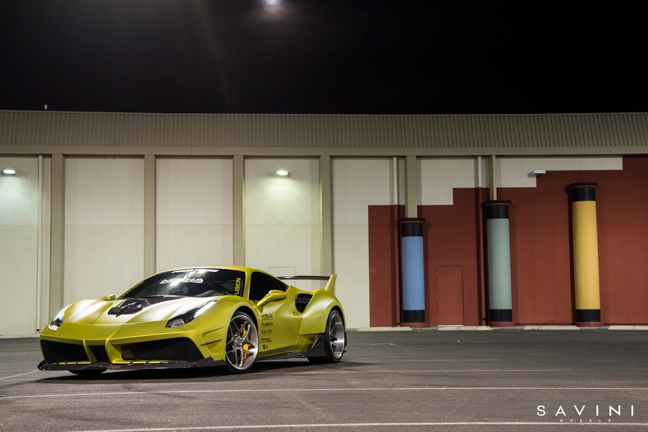FERRARI 488 on Savini forged wheels