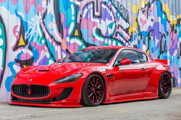 Maserati Grand Turismo on Savini SV65L in Gloss Black Red Accents