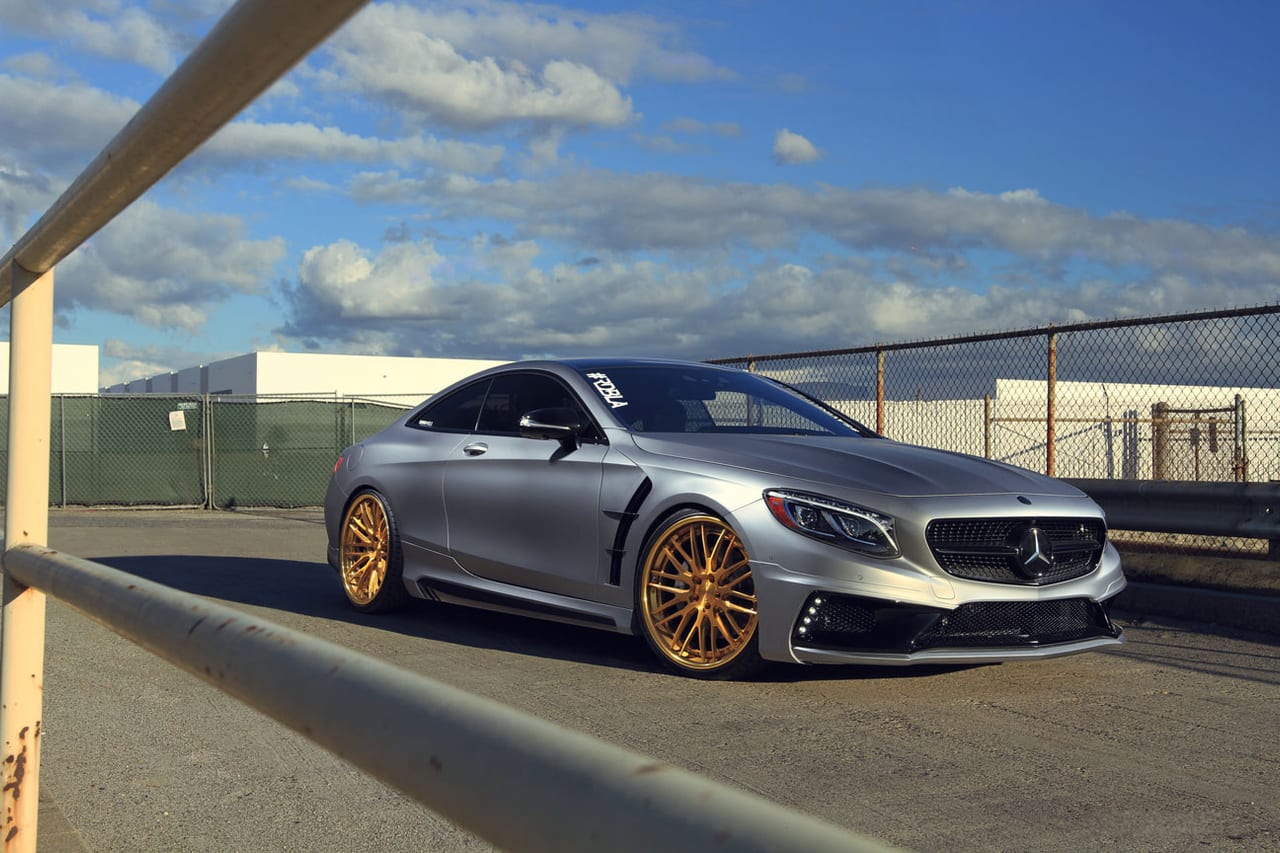 Mercedes S550 on Savini BM13L in Brushed Gold