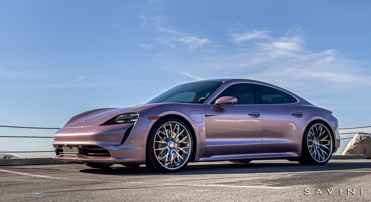 PORSCHE TAYCAN on Savini forged wheels