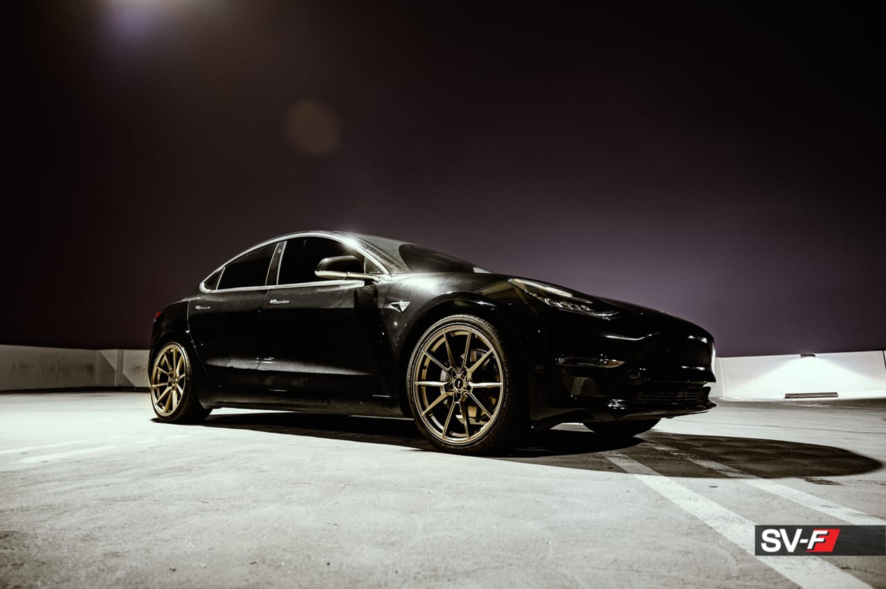TESLA MODEL 3 on Savini forged wheels