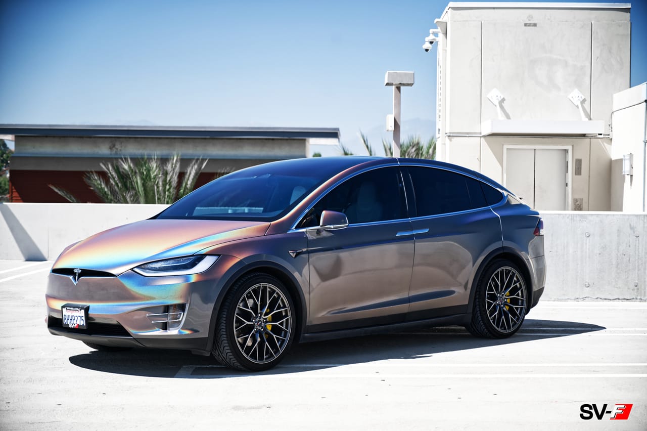 TESLA MODEL X on Savini forged wheels