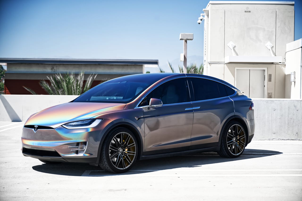 TESLA MODEL X on Savini forged wheels
