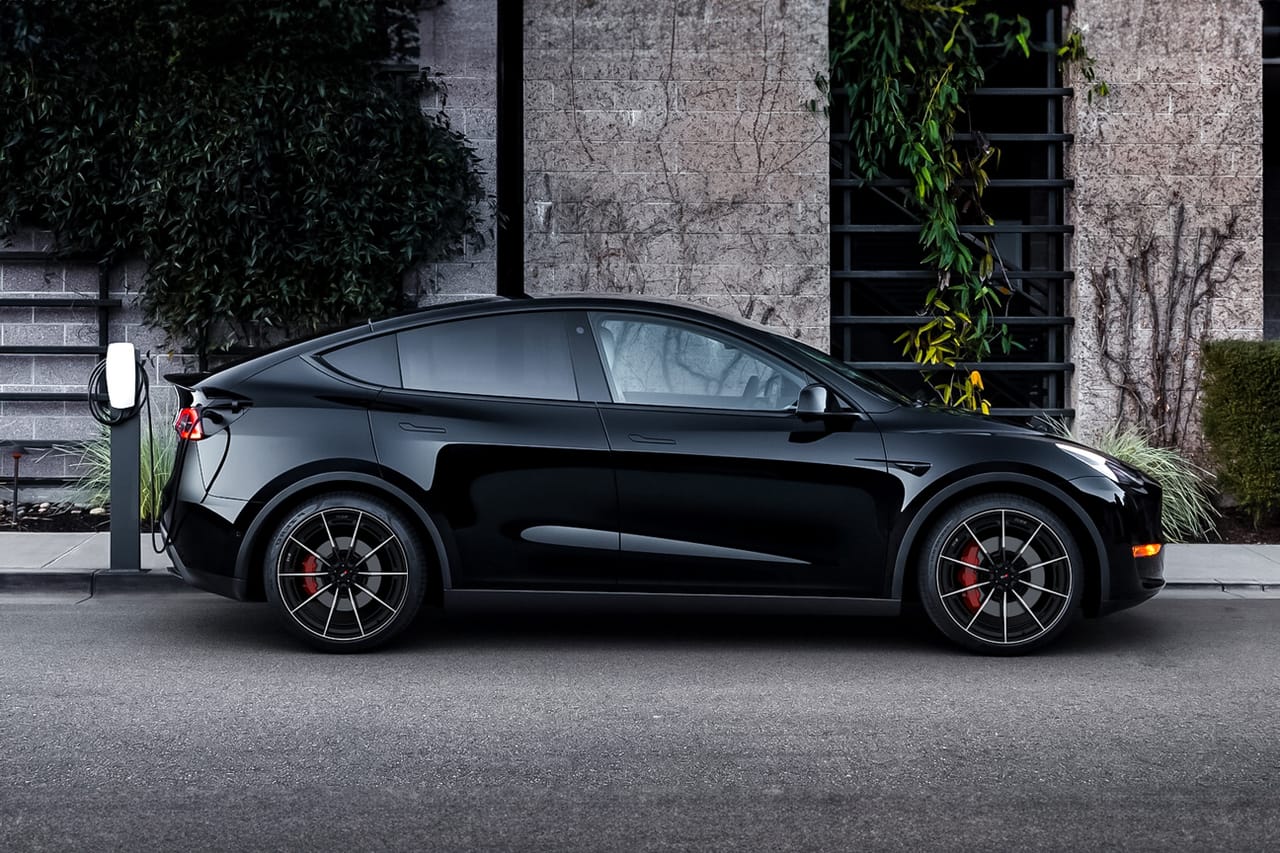 TESLA MODEL Y on Savini forged wheels