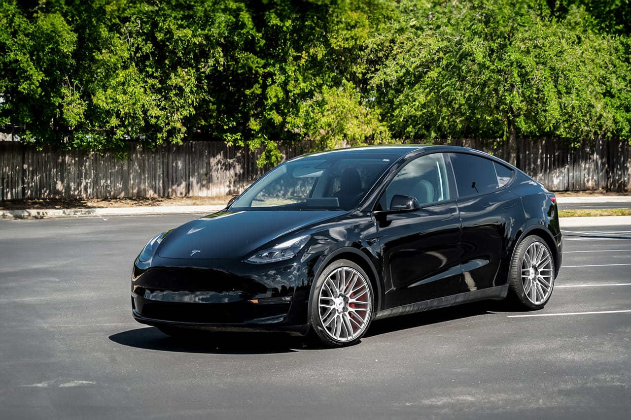 TESLA MODEL Y on Savini forged wheels