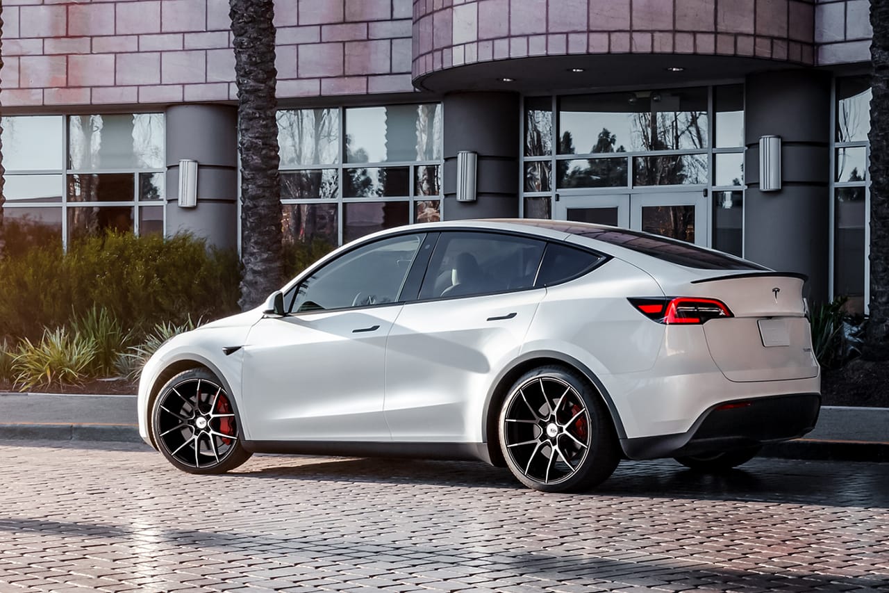 TESLA MODEL Y on Savini forged wheels