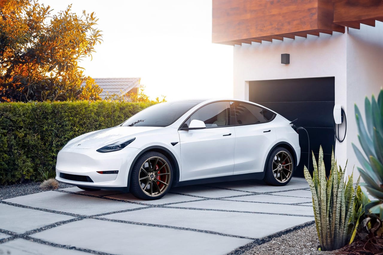 TESLA MODEL Y on Savini forged wheels