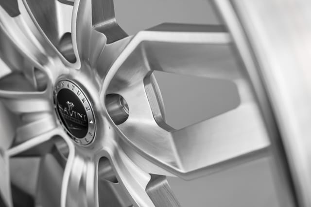 Brushed finish on a Savini forged wheel