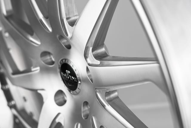 Brushed finish on a Savini forged wheel