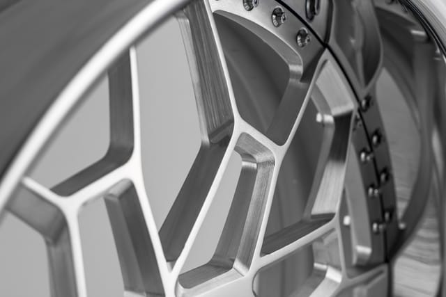 Brushed finish on a Savini forged wheel