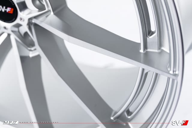 Brushed Silver finish on a Savini forged wheel