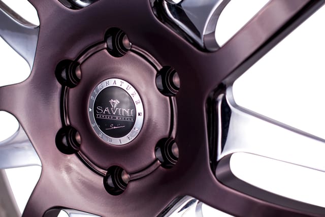 Chrome Purple finish on a Savini forged wheel