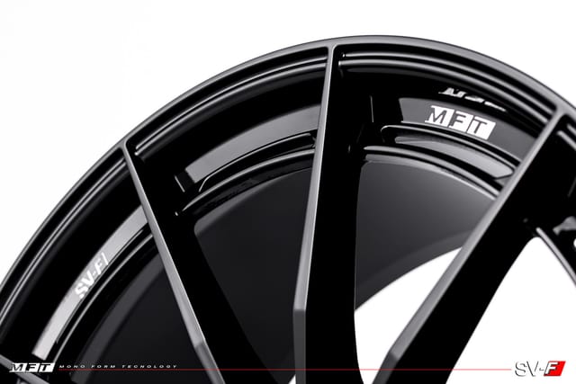 Gloss Black finish on a Savini forged wheel
