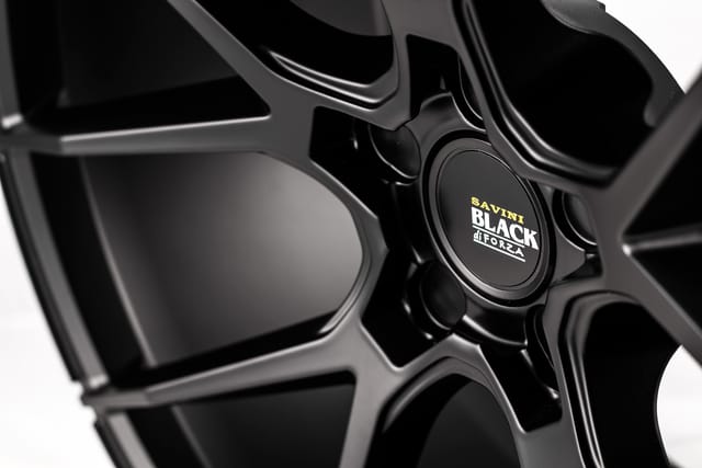 Matte Black finish on a Savini forged wheel