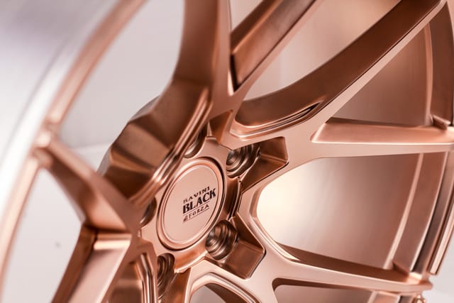 Rose Gold finish on a Savini forged wheel