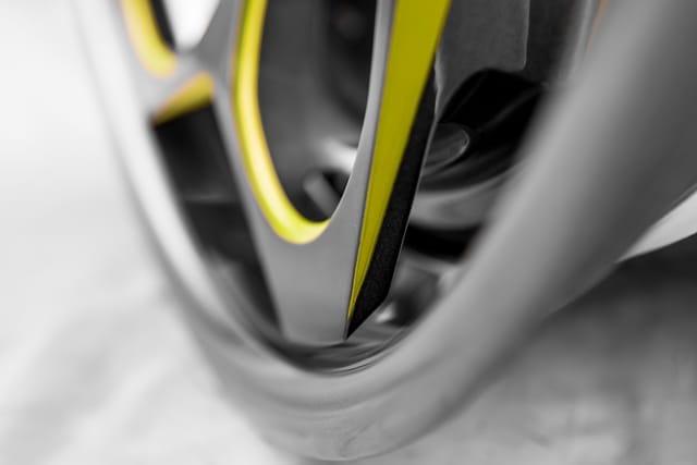 Double Dark Tint Lime Green Accents finish on the Savini SV69 L forged wheel