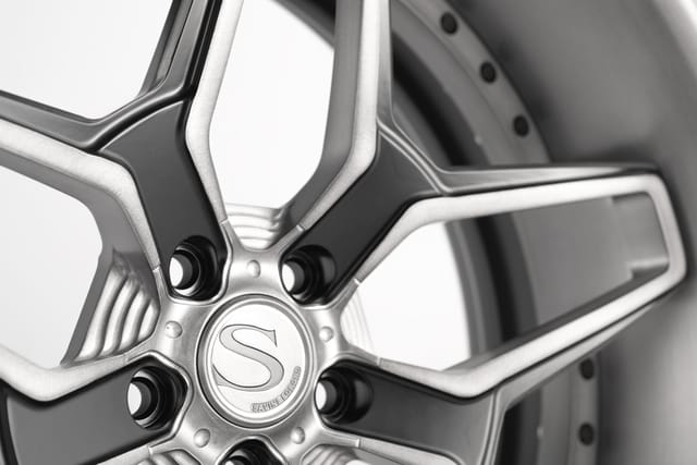 Matte Black Brushed Accent finish on the Savini SV79 XC forged wheel