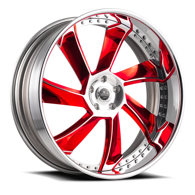 Savini Fano · high polish red with brushed accents