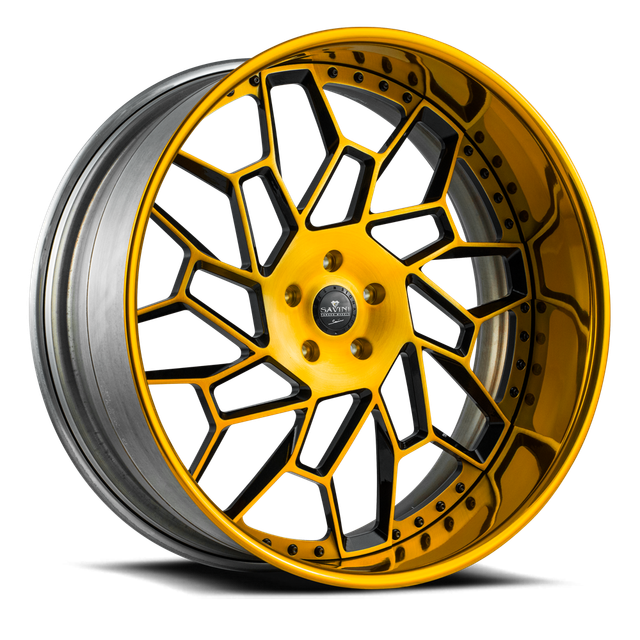 Savini Treviso · gold with black accents · angle 01