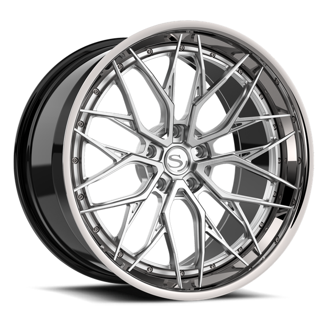 Savini SP-12L · hyperion sp 12 brushed with chrome lip · angle 01