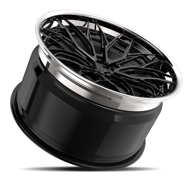 Savini SP-12L · hyperion sp 12 gloss black with chrome lip · angle 03