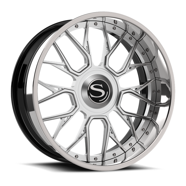 Savini SV96 · hyperion sp 12s brushed with chrome lip · angle 01
