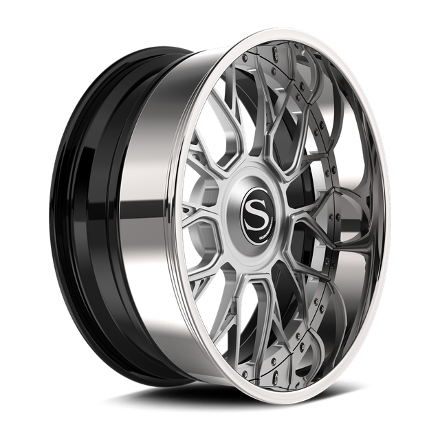 Savini SV96 · hyperion sp 12s brushed with chrome lip · angle 02