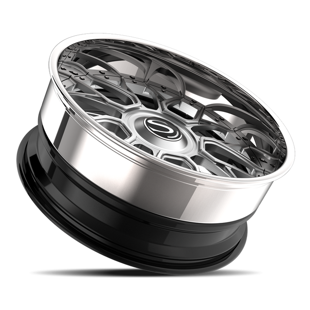 Savini SV96 · hyperion sp 12s brushed with chrome lip · angle 03
