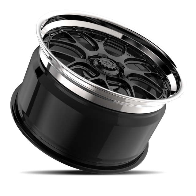 Savini SP-13L · hyperion sp 13 gloss black with chrome lip · angle 03