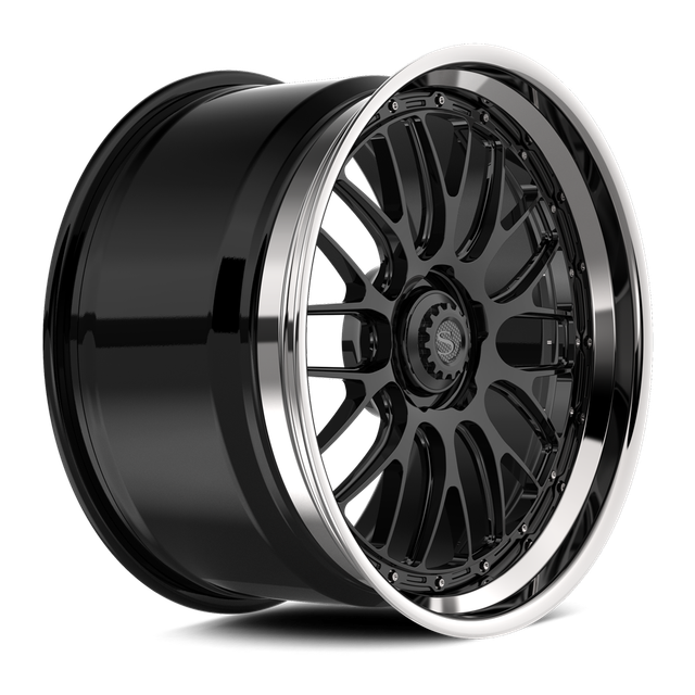 Savini SP-14L · hyperion sp 14 gloss black with chrome lip · angle 02