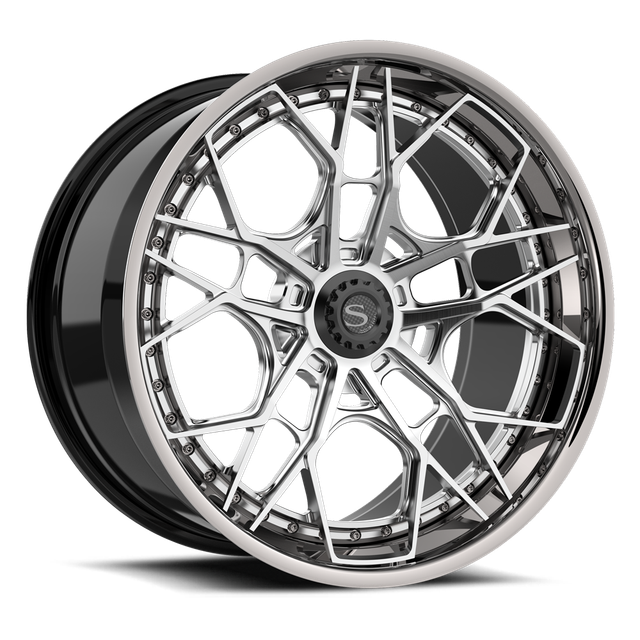 Savini SP-15L · hyperion sp 15 brushed with chrome lip · angle 01
