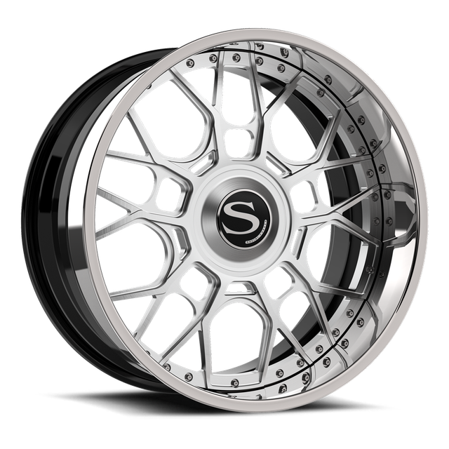 Savini SV97 · hyperion sp 15s brushed with chrome lip · angle 01
