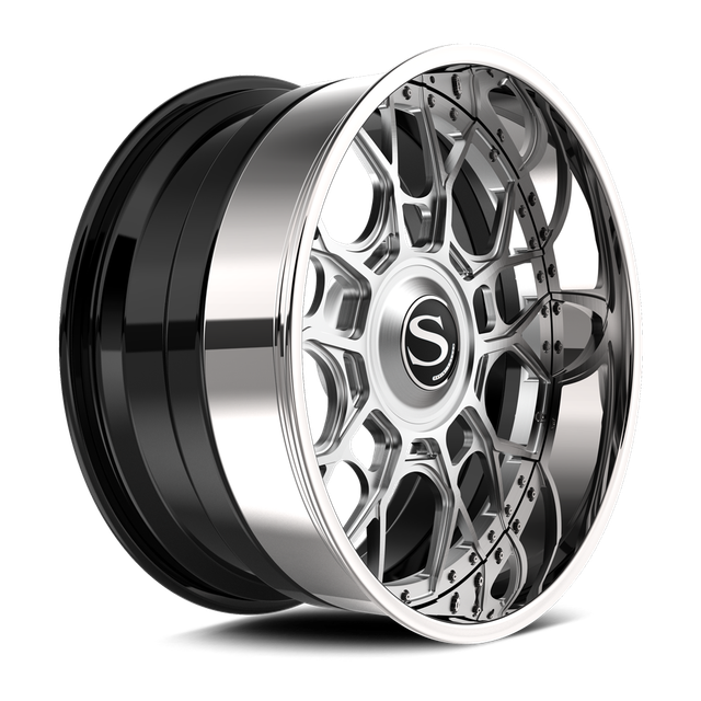Savini SV97 S · hyperion sp 15s brushed with chrome lip · angle 02