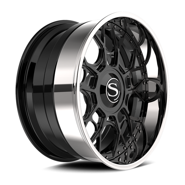 Savini SV97 S · hyperion sp 15s gloss black with chrome lip · angle 02