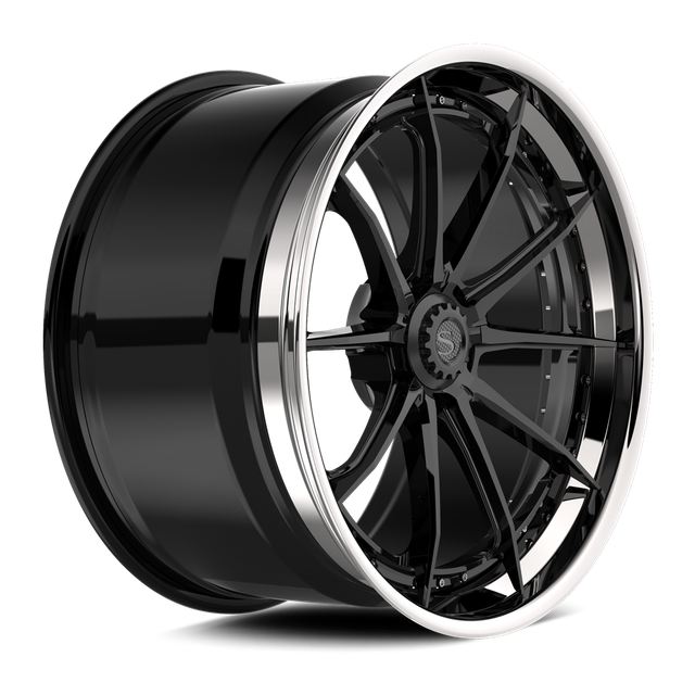 Savini SP-16L · hyperion sp 16 gloss black with chrome lip · angle 02