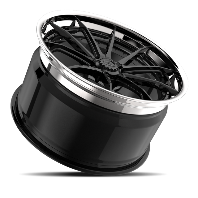 Savini SP-16L · hyperion sp 16 gloss black with chrome lip · angle 03
