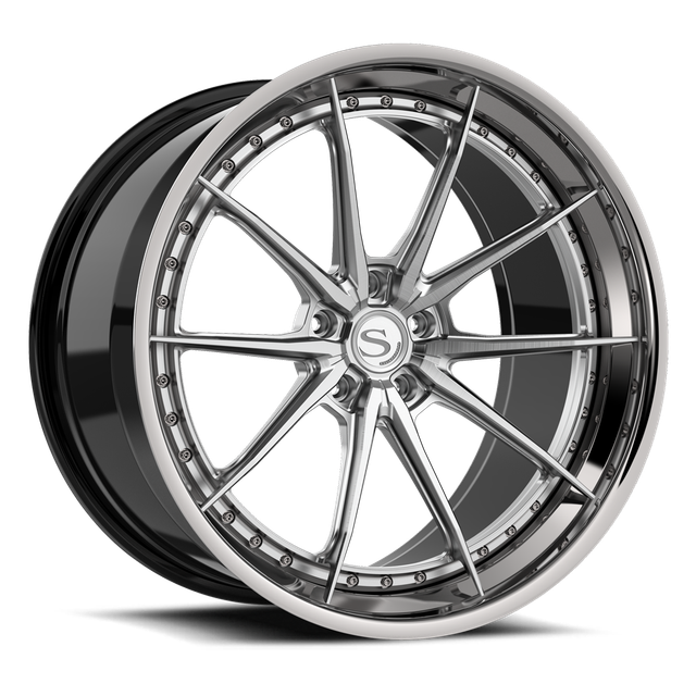 Savini SP-17L · hyperion sp 17 brushed with chrome lip · angle 01