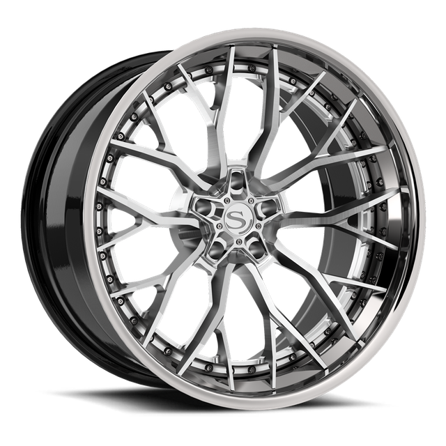Savini SP-19L · hyperion sp 19 brushed with chrome lip · angle 01