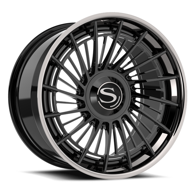 Savini SP-2L · hyperion sp 2 gloss black with chrome lip · angle 01