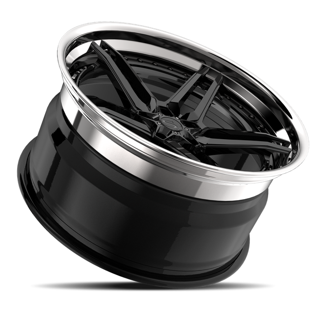 Savini SP-20L · hyperion sp 20 gloss black with chrome lip · angle 03