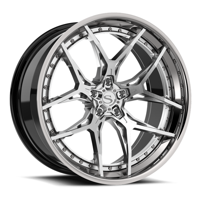 Savini SP-22L · hyperion sp 22 brushed with chrome lip · angle 01