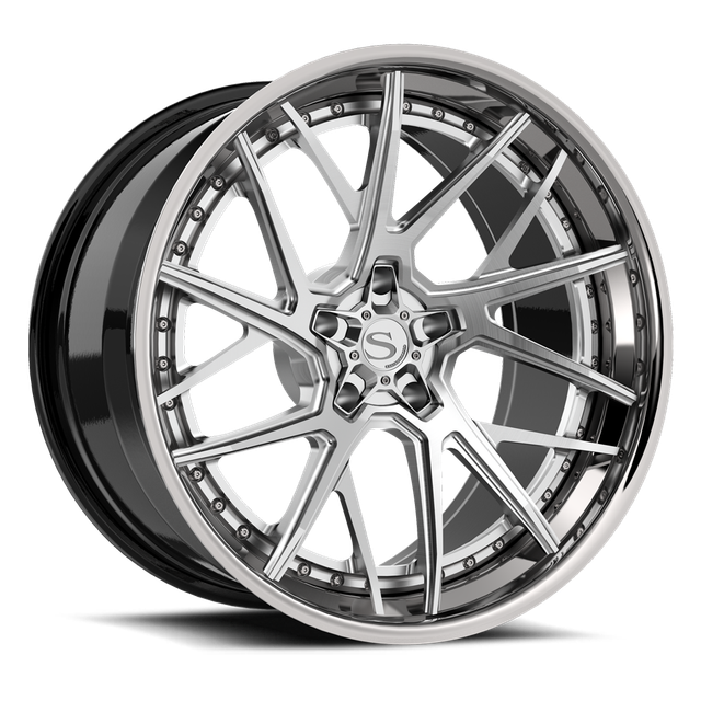 Savini SP-23L · hyperion sp 23 brushed with chrome lip · angle 01