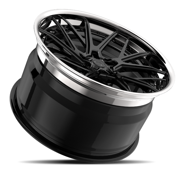 Savini SP-23L · hyperion sp 23 gloss black with chrome lip · angle 03