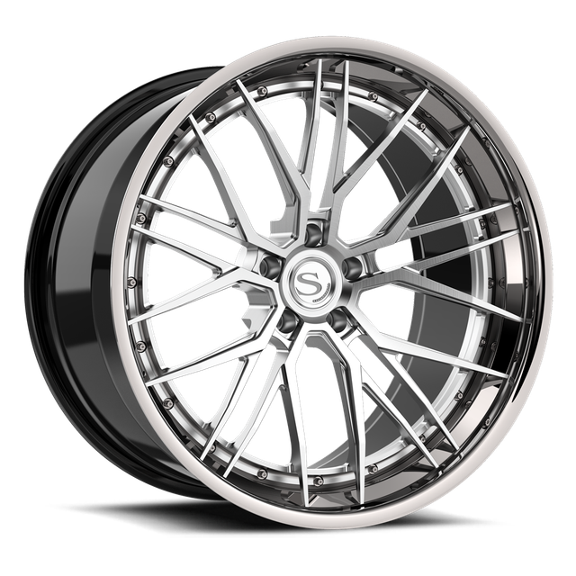 Savini SP-24L · hyperion sp 24 brushed with chrome lip · angle 01